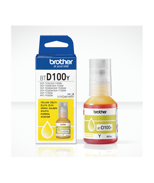 Brother BTD100Y Genuine Yellow Ink Bottle