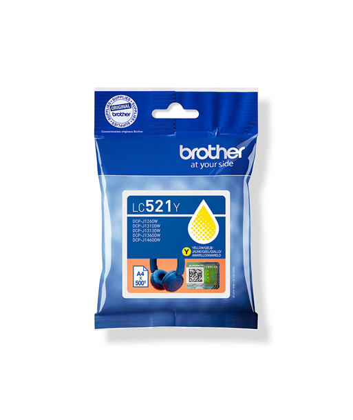 Brother LC521Y Yellow Inkjet Cartridge