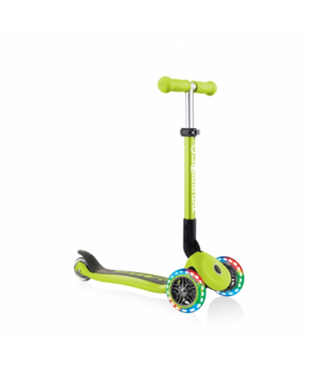 Globber, Junior Scooter, Green, Scooter Junior Foldable Fantasy Lights, 437-106