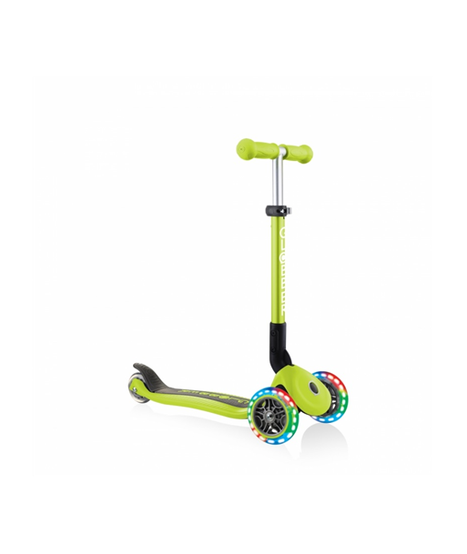 Globber, Junior Scooter, Green, Scooter Junior Foldable Fantasy Lights, 437-106