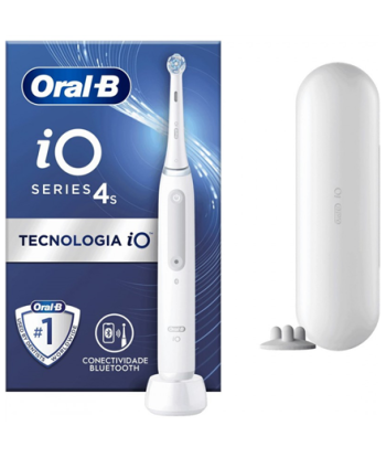 Hambahari Oral-B, iO4s, Rechargeable, For adults, Number of brush heads included 1, Number of teeth brushing modes 4, White