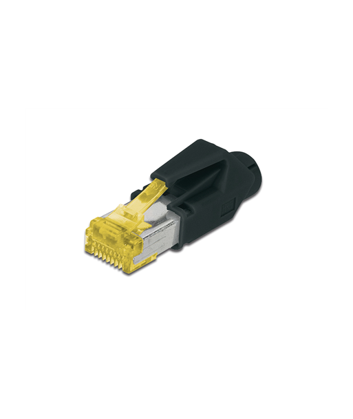 A-MO6A 8/8 HRS | AT 6A modular RJ45 Plug, Hirose TM31 8P8C, shielded, for round cable, incl. hood