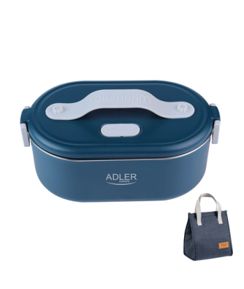 Adler, Electric lunch box with thermal bag, AD 4522, 0.8 L, Plastic/Stainless steel, Blue, Lid included