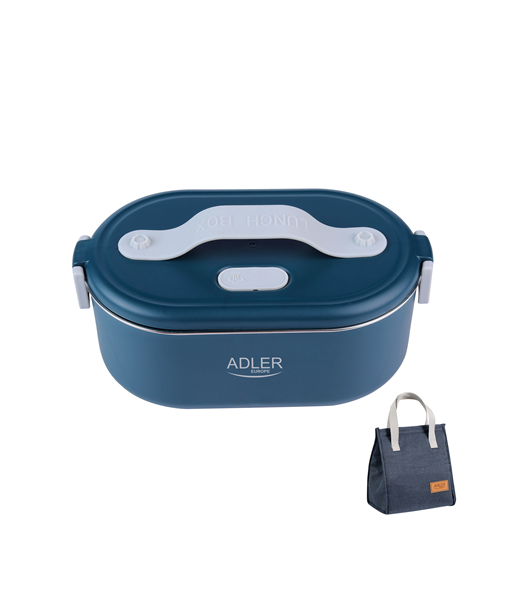 Adler, Electric lunch box with thermal bag, AD 4522, 0.8 L, Plastic/Stainless steel, Blue, Lid included