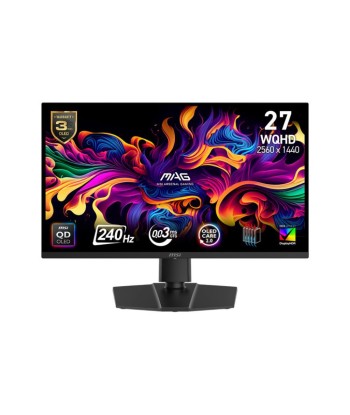 Monitor MSI MAG 271QP QD-OLED X24 26.5" Gaming Swivel Pivot Height adjustable Tilt Matte Panel QD-OLED 2560x1440 16:9 240 ?? 0