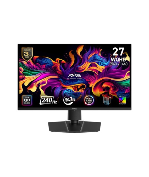 Monitor MSI MAG 271QP QD-OLED X24 26.5" Gaming Swivel Pivot Height adjustable Tilt Matte Panel QD-OLED 2560x1440 16:9 240 ?? 0 Monitor MSI MAG 271QP QD-OLED X24 26.5" Gaming Swivel Pivot Height adjustable Tilt Matte Panel QD-OLED 2560x1440 16:9 240 ?? 0