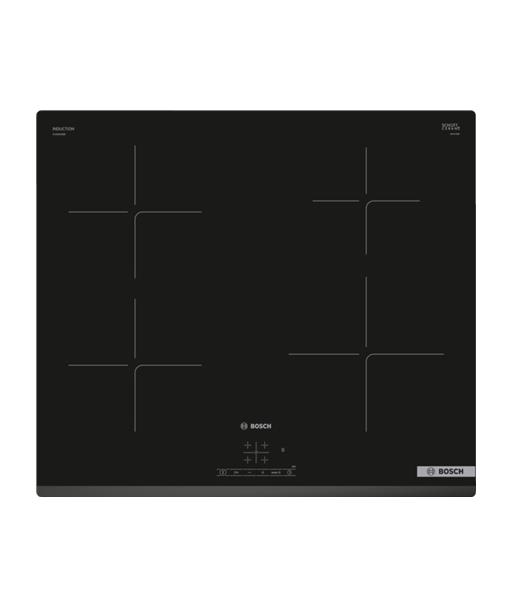 Pliidiplaat Bosch, PUE63KBB6E, Induction, Number of burners/cooking zones 4, Touch, Timer, Black