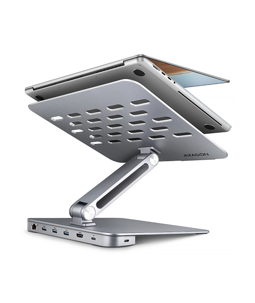 AXAGON HMC-STND stand for 10"-16" laptops & USB 5Gbps hub, 3x USB-A, HDMI 4K/60Hz, RJ-45 | AXAGON