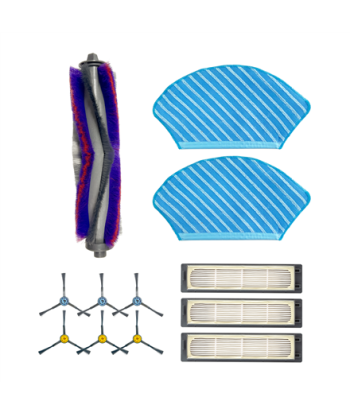 Midea Spare Parts Kit: Side Brush×6pcs, Main Brush×1pc, HEPA Filter×3pcs, Mopping Cloth×2pcs for M7 | Midea