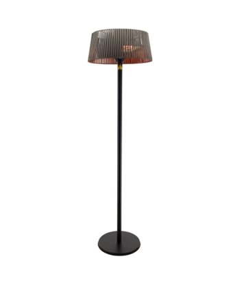 TunaBone Electric Standing Patio Heater, Double clear halogen heating lamps, TB1821SH-01, Patio heater, 2100 W, Black