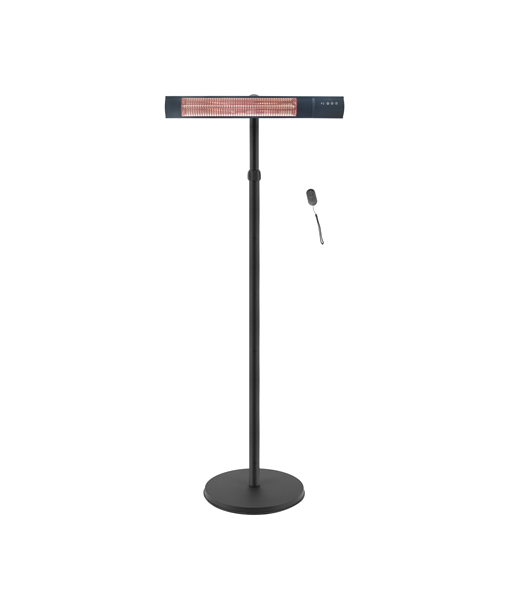 TunaBone Electric Standing Patio Heater, Single carbon golden tube, Black TunaBone Electric Standing Patio Heater, Single carbon golden tube, Black
