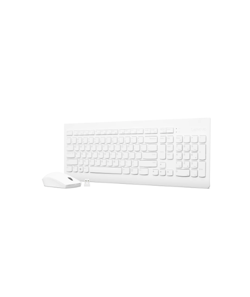 Juhtmevaba klaviatuur ja hiir Lenovo, 510, White, Keyboard and Mouse Combo, 2.4 GHz Wireless via Nano USB, Batteries