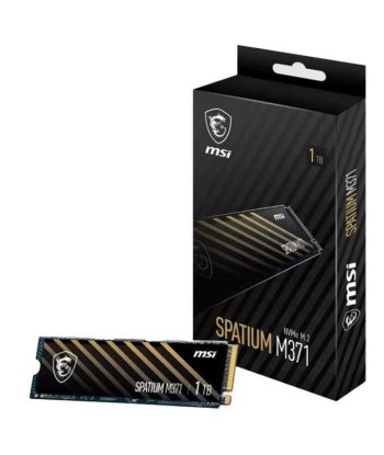 SSD MSI SPATIUM M371 1TB M.2 PCIE NVMe 3D NAND Write speed 1700 MBytes/sec Read speed 2350 MBytes/sec 2.15mm TBW 210 TB MTBF
