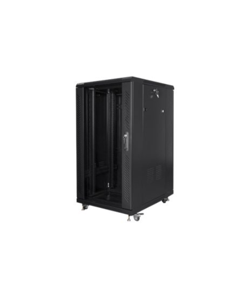 Lanberg, Rack cabinet 19" free-standing 22U/600x800 (flat pack), FF01-6822-12B, Black