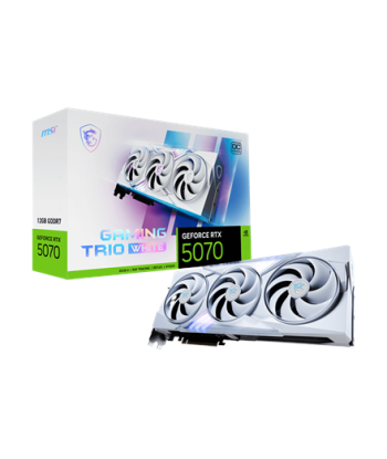 MSI GeForce RTX 5070 12G GAMING TRIO OC WHITE, NVIDIA, 12 GB, GeForce RTX 5070, GDDR7, HDMI ports quantity 1, PCI Express Gen 5