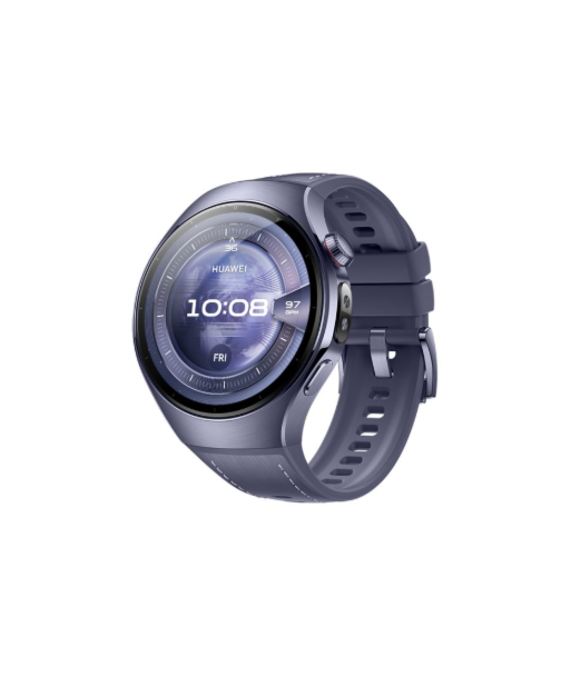 Huawei Watch 5 (46mm), Fluorelastomer Purple blue strap, Titanium body, Rates-L39L
