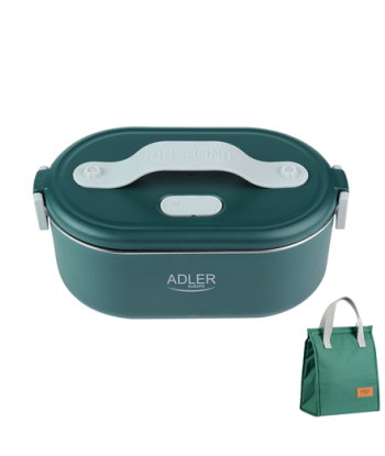 Adler, Electric lunch box with thermal bag, AD 4522, 0.8 L, Plastic/Stainless steel, Green, Lid included