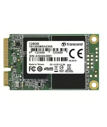 SSD TRANSCEND 128GB mSATA SATA 3.0 Write speed 400 MBytes/sec Read speed 550 MBytes/sec MTBF 2000000 hours TS128GMSA230S