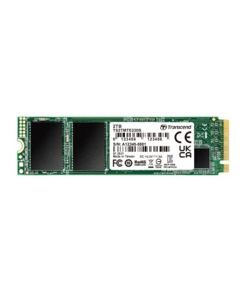 SSD TRANSCEND 2TB PCIe Gen3 NVMe NAND flash technology 3D NAND Write speed 2900 MBytes/sec Read speed 3500 MBytes/sec Form