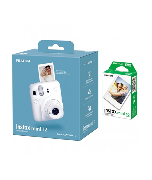 Fujifilm, Instax Mini 12 Camera + Instax Mini Glossy (10pl), Caly White, 800 Fujifilm, Instax Mini 12 Camera + Instax Mini Glossy (10pl), Caly White, 800