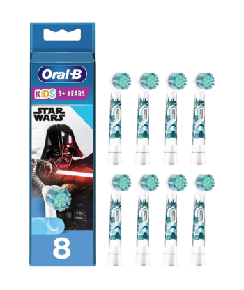 Oral-B Replaceable toothbrush heads, Kids Star Wars, Heads, For kids, Number of brush heads included 8