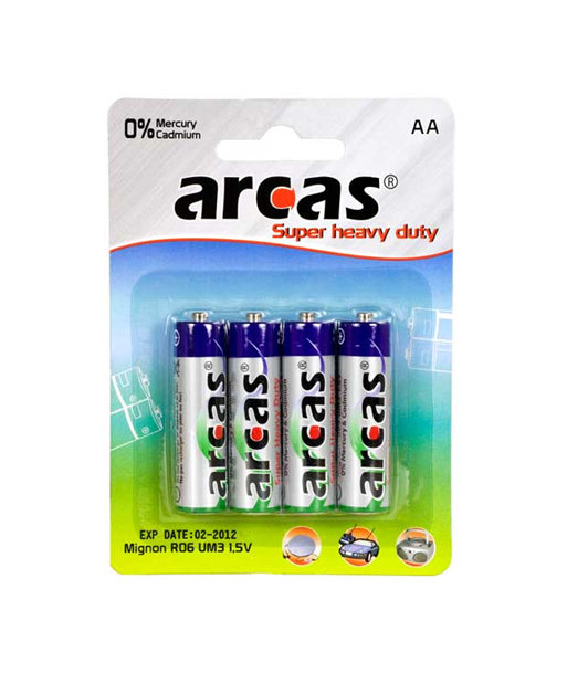 Arcas, AA/R6, Super Heavy Duty, 4 pc(s)