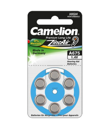 Camelion, A675/DA675/ZL675, Zinc air cells, 6 pc(s)