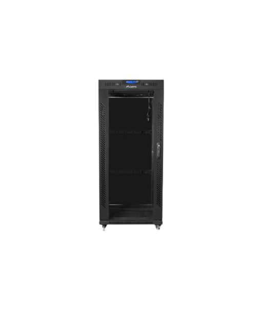 Lanberg Rack cabinet 19" free-standing 27U/600x600 (flat pack) with glass door lCD V2, black | Lanberg
