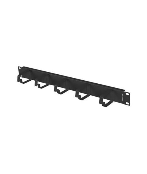 Lanberg 19" cable management 5 rings - type B 1U, black | Lanberg