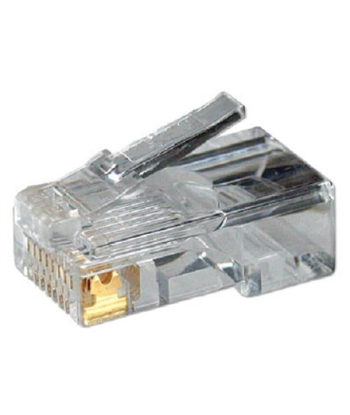 MP0002 | CAT5e Modular PlugSuitable for 8P8C Round CablePlug unshieldedGold-plated contacts | Transparent