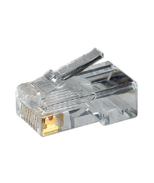 MP0002 | CAT5e Modular PlugSuitable for 8P8C Round CablePlug unshieldedGold-plated contacts | Transparent