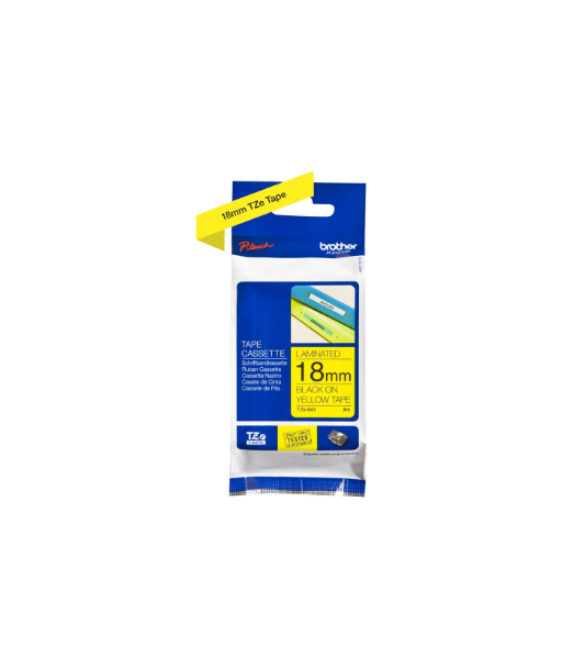 Brother, TZe-641 Laminated Tape, Black On Yellow, TZe, 8 m, 1.8 cm