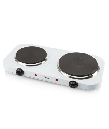 Tristar, Free standing table hob, KP-6245, Number of burners/cooking zones 2, Rotary, White, Electric