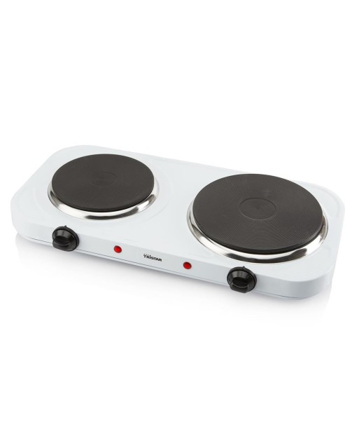 Pliidiplaat Tristar, KP-6245, Number of burners/cooking zones 2, Rotary, White, Electric