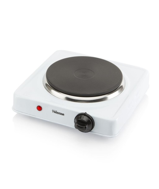 Pliidiplaat Tristar, KP-6185, Number of burners/cooking zones 1, Rotary, Black, White, Electric
