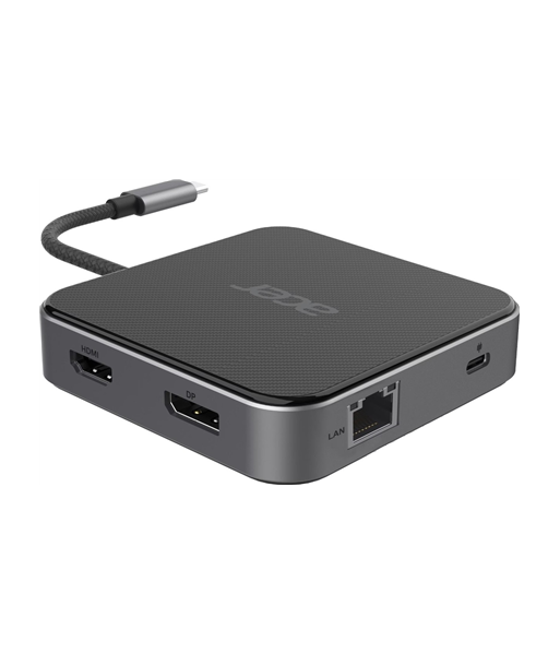 Acer 7-in-1 USB Type-C Dock, Ethernet LAN (RJ-45) ports 1, DisplayPorts quantity 1, HDMI ports quantity 1