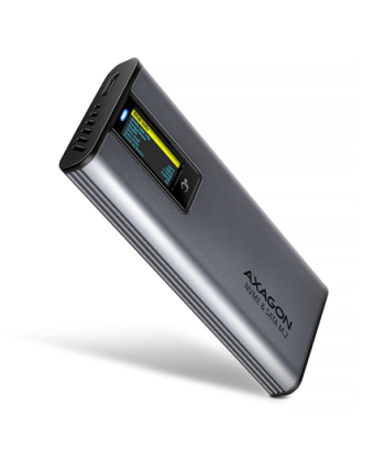 AXAGON EEM2-SD2 USB-C 10Gbps - M.2 NVMe & SATA SSD DISPLAY box