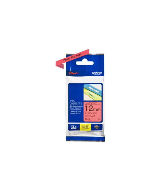 Brother TZe-431 lamineeritud silditeip – must punasel, 12mm x 8m Brother TZe-431 lamineeritud silditeip – must punasel, 12mm x 8m