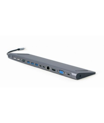 Gembird A-CM-COMBO9-01 USB-C 9-ühes adapter – HDMI, USB 3.0, kaardilugeja, LAN