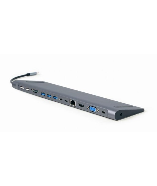 Gembird A-CM-COMBO9-01 USB-C 9-in-1 Adapter – HDMI, USB 3.0, Card Reader, LAN