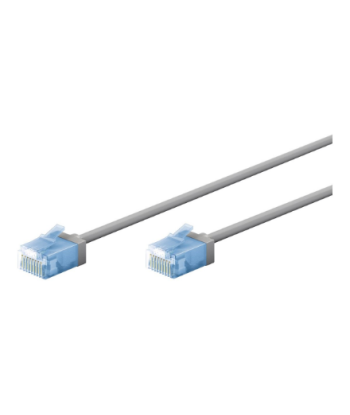 Goobay 74219 Ultra-Flexible CAT 6A Patch Cable, Slim, U/UTP, 0,15 m, Grey | Goobay