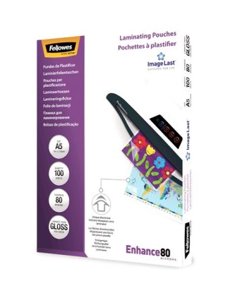 Fellowes ImageLast Laminator Pouches A5 – 80 Microns, 100pcs, Model 5306002