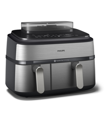 Philips Dual Basket Airfryer with Steam – 5000 Series, 9L, NA555/09