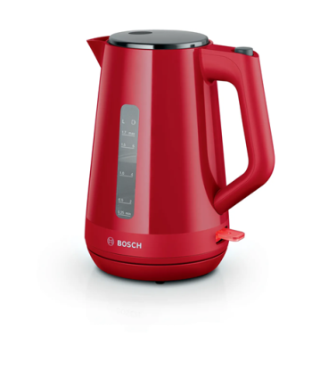 Veekeetja Bosch, TWK1M124, Electric, 2400 W, 1.7 L, Plastic, 360° rotational base, Red