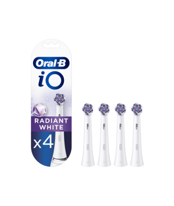 Oral-B, Toothbrush replacement, iO Radiant White, Heads, For adults, Number of brush heads included 4, Number of teeth