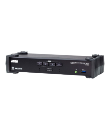 Aten 4-Port USB 3.0 4K HDMI KVMP Switch with Audio Mixer Mode | CS1824