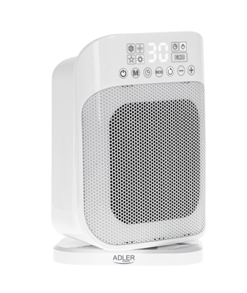 Обогреватель Adler, with Remote Control, AD 7727, Ceramic, 1500 W, Number of power levels 2, Suitable for rooms up to 15 m²