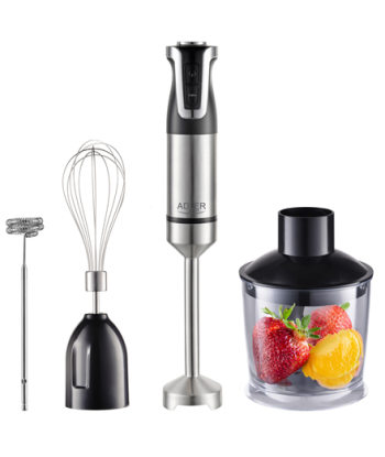 Блендер Adler, AD 4627, Set, 1800 W, Number of speeds 20, Turbo mode, Chopper, Stainless Steel/Black