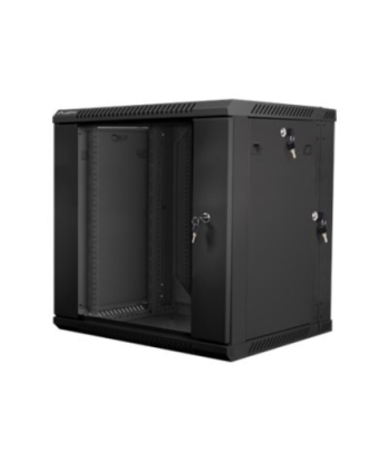 Lanberg, Rack cabinet 19" double-section wall-mount 12U/600x600 (flat pack), WF02-6612-10B, Black