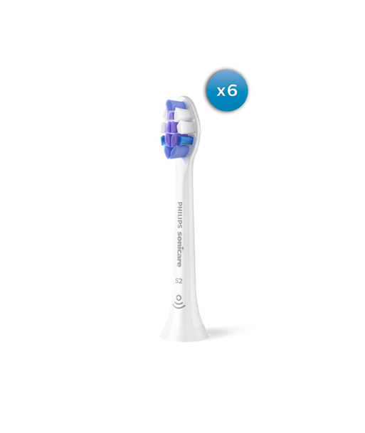 Philips Replacement brush heads, HX6056/87 Sonicare Sensitive, Heads, For adults, Number of brush heads included 6, White
